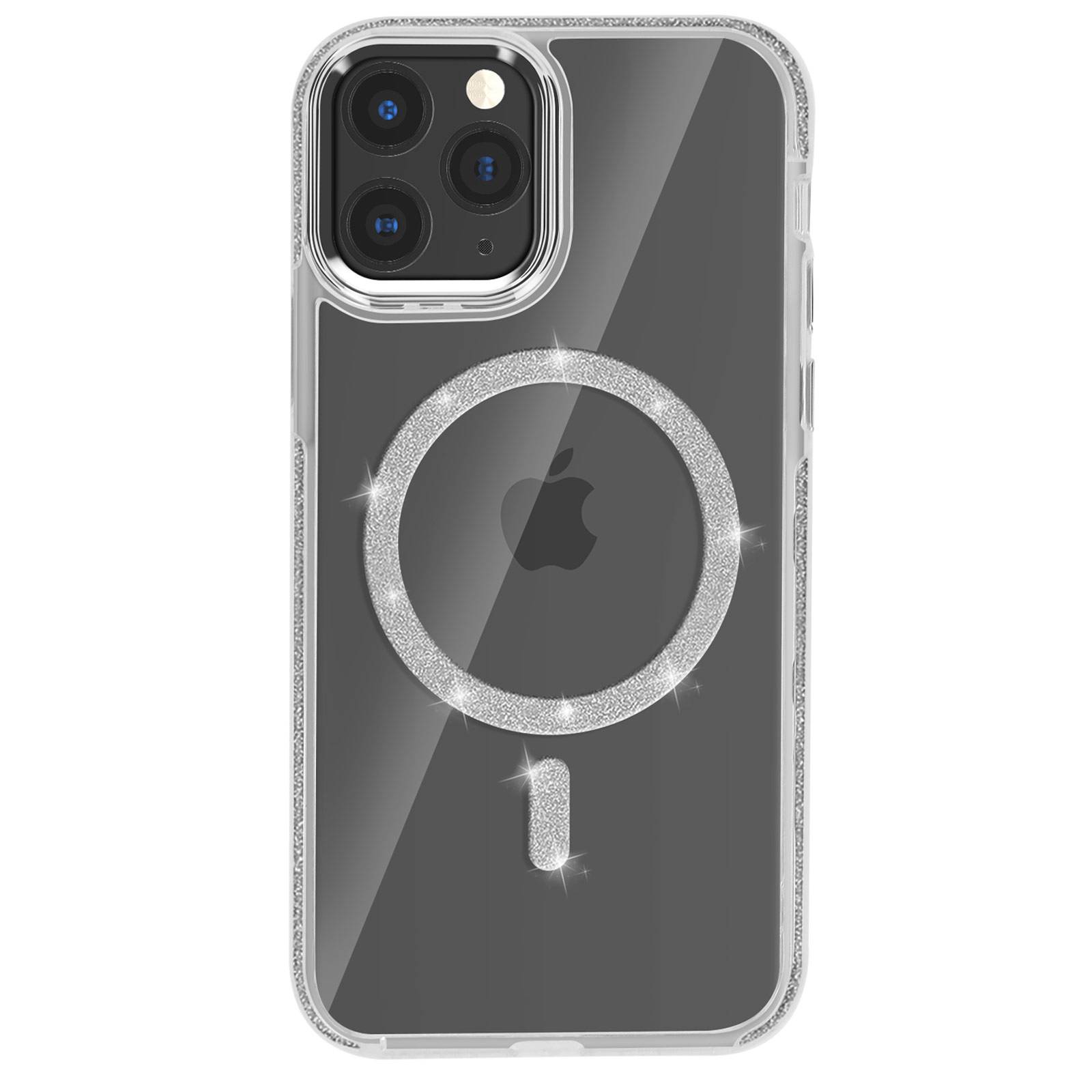 Coque MagSafe pour iPhone 11 Pro Max Silicone Pailleté-1