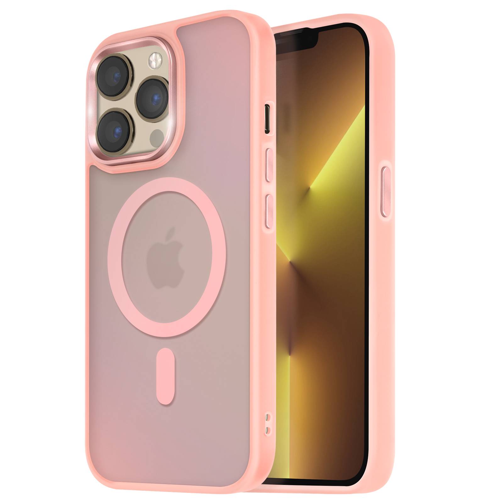 Coque MagSafe pour iPhone 13 Pro Dos Mat Givré Contour-0