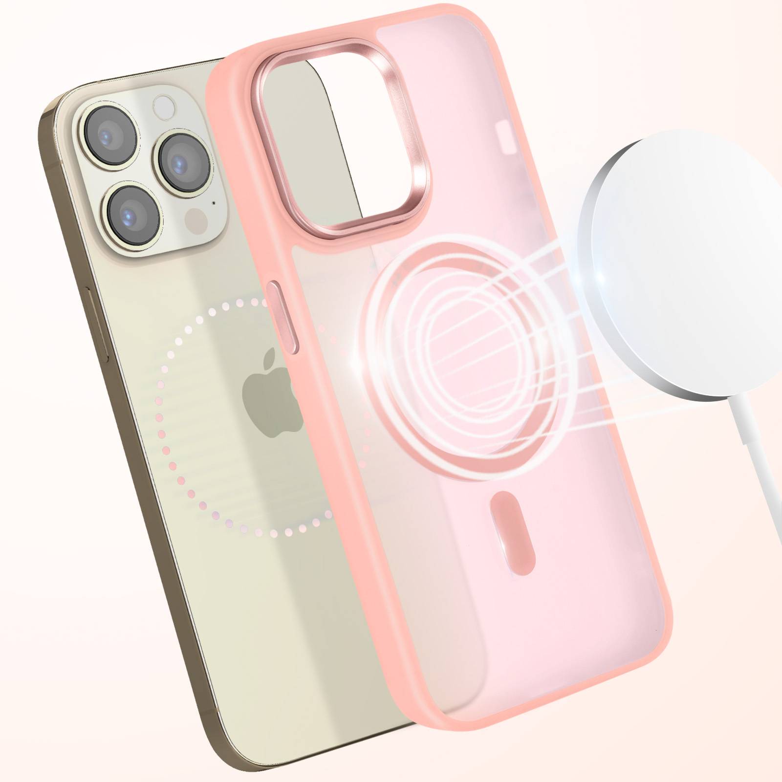 Coque MagSafe pour iPhone 13 Pro Dos Mat Givré Contour-2