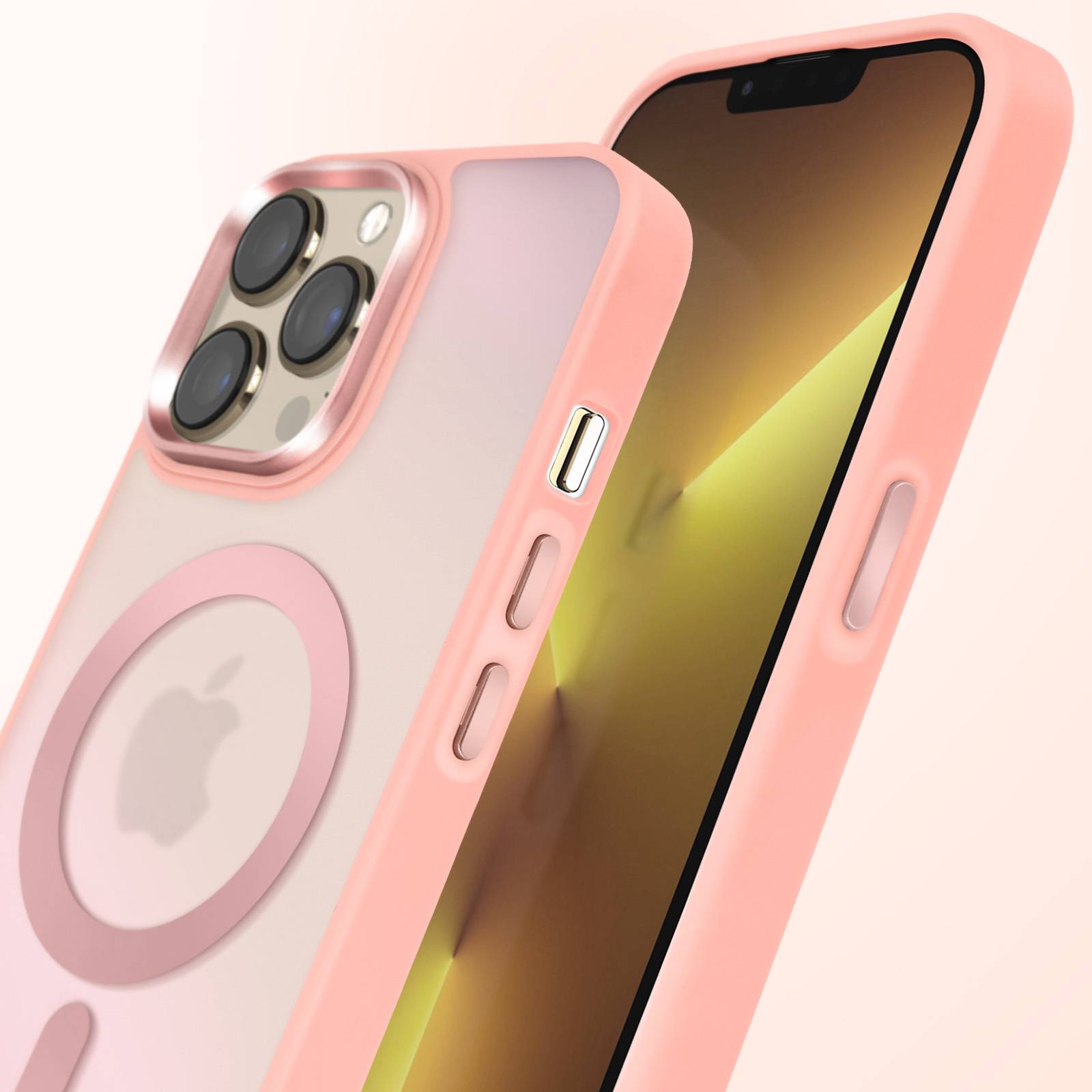Coque MagSafe pour iPhone 13 Pro Dos Mat Givré Contour-3
