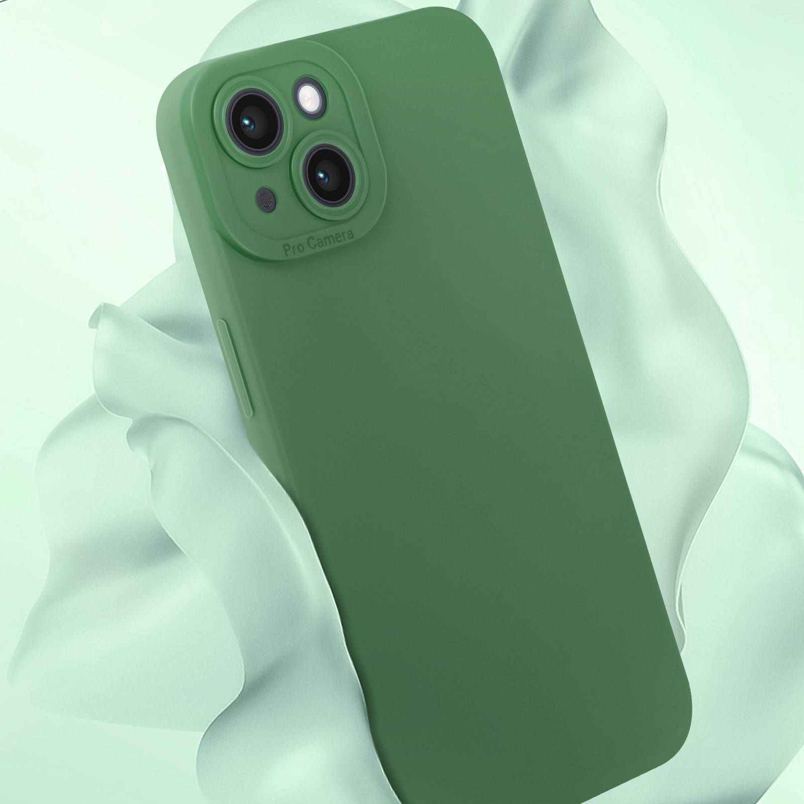Coque pour iPhone 14 Silicone Mat Protection Caméra-3