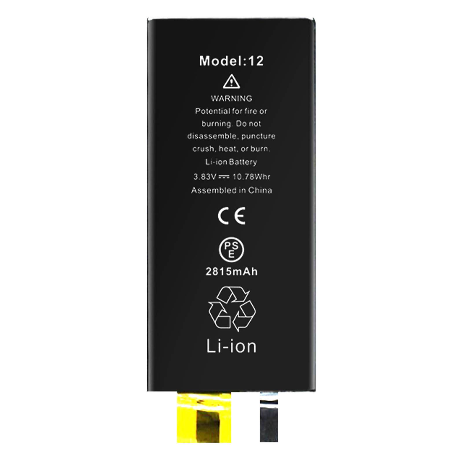 Batterie Sans BMS pour iPhone 12 et pour iPhone 12 Pro Capacité 2815mAh-0