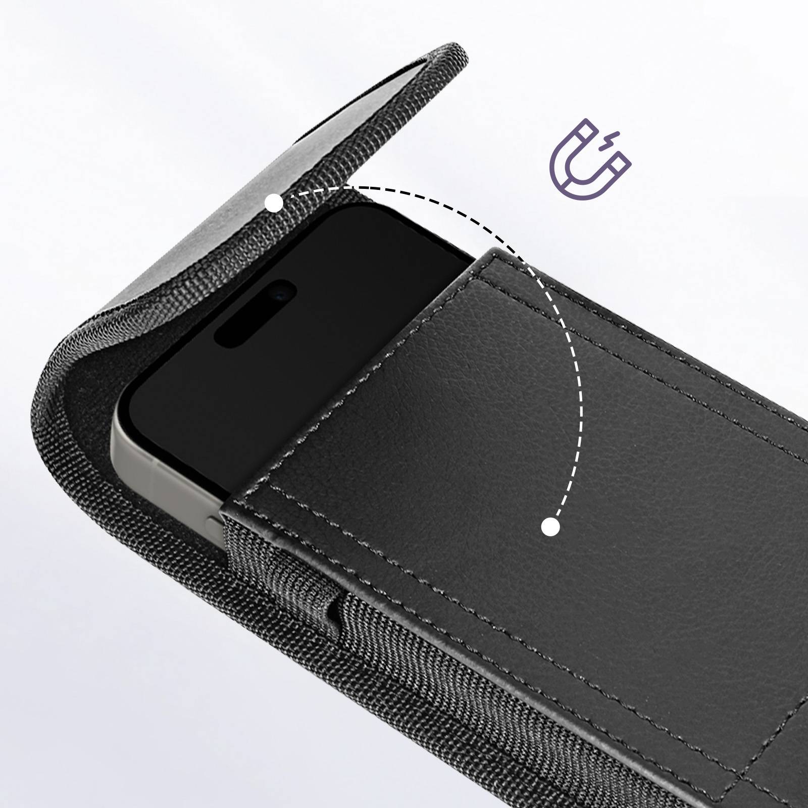 Housse Ceinture Smartphone 6.7 à 6.9 Pouces Fermeture Aimantée-2