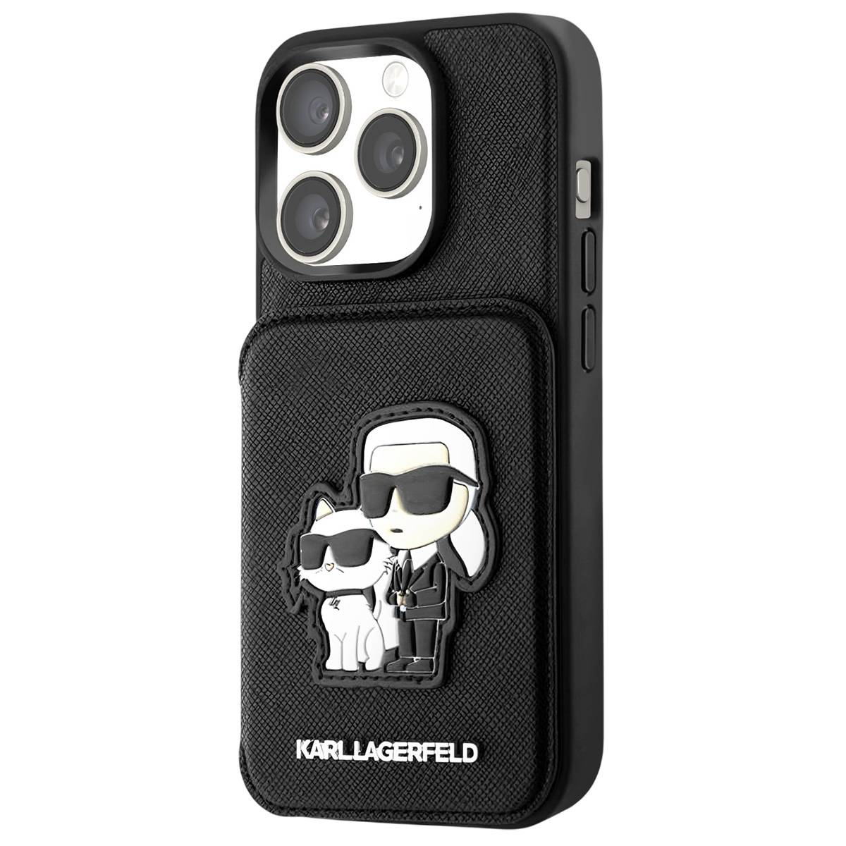 Coque pour Apple iPhone 15 Pro Saffiano avec porte-cartes-0