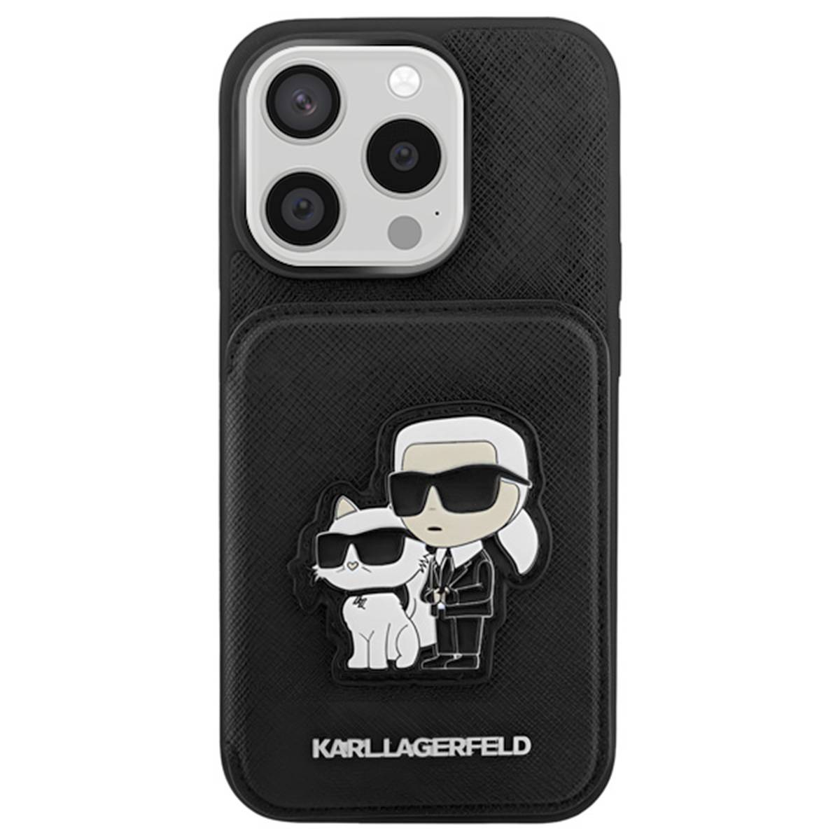 Coque pour Apple iPhone 15 Pro Saffiano avec porte-cartes-1