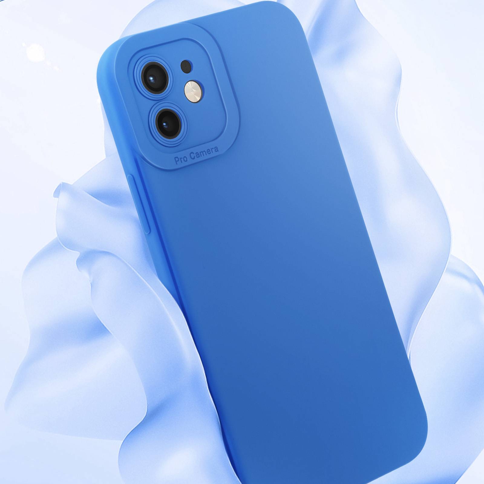 Coque pour iPhone 12 Silicone Mat Protection Caméra-3