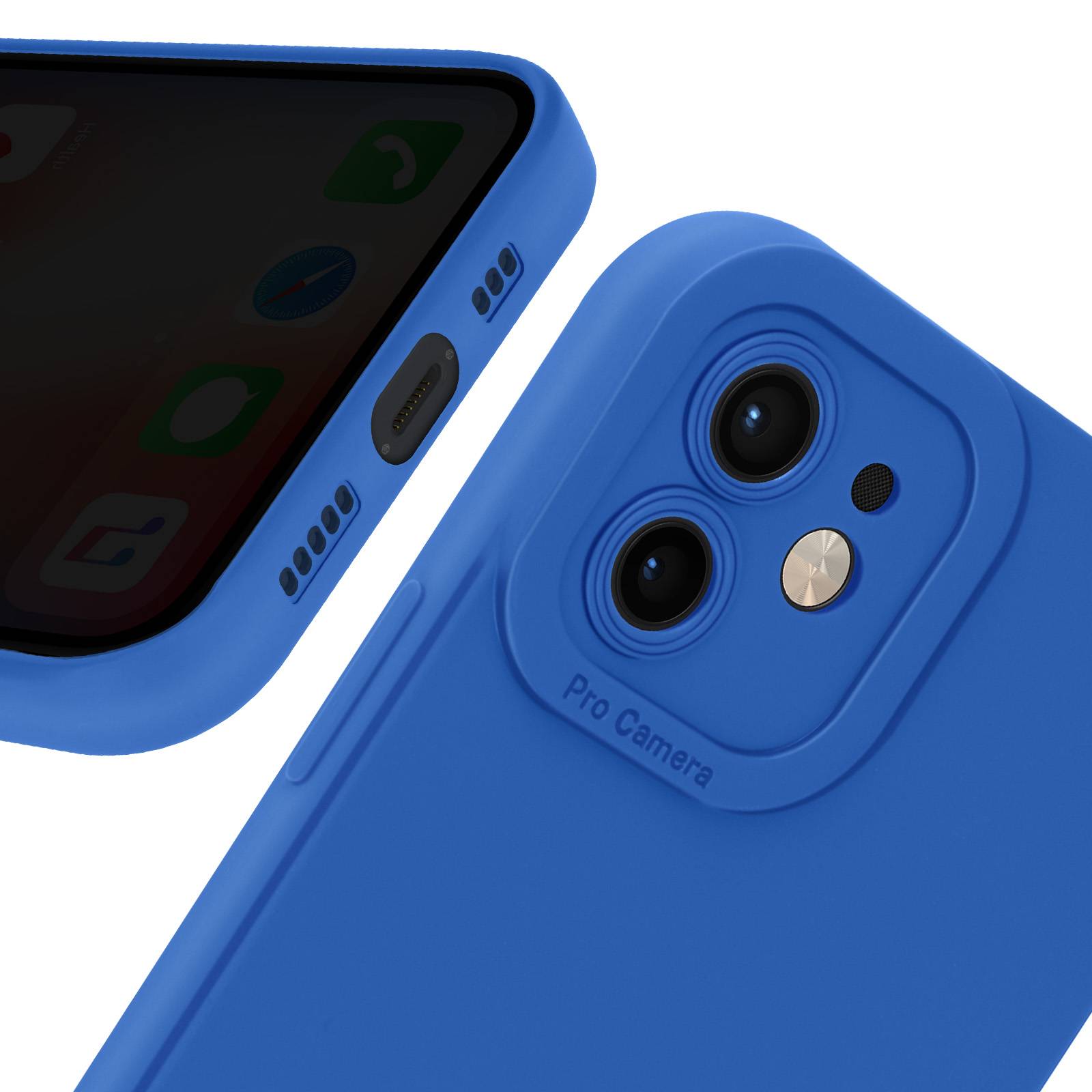 Coque pour iPhone 12 Silicone Mat Protection Caméra-4