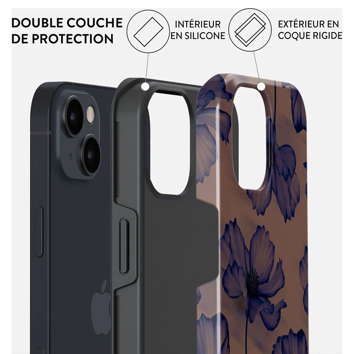 Coque pour iPhone 15 Tough Antichocs Modèle Velvet Night-2