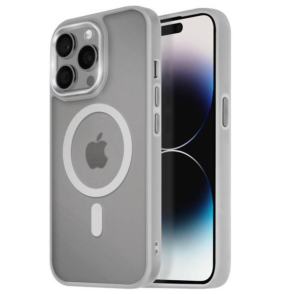 Coque MagSafe pour iPhone 14 Pro Dos Mat Givré Contour