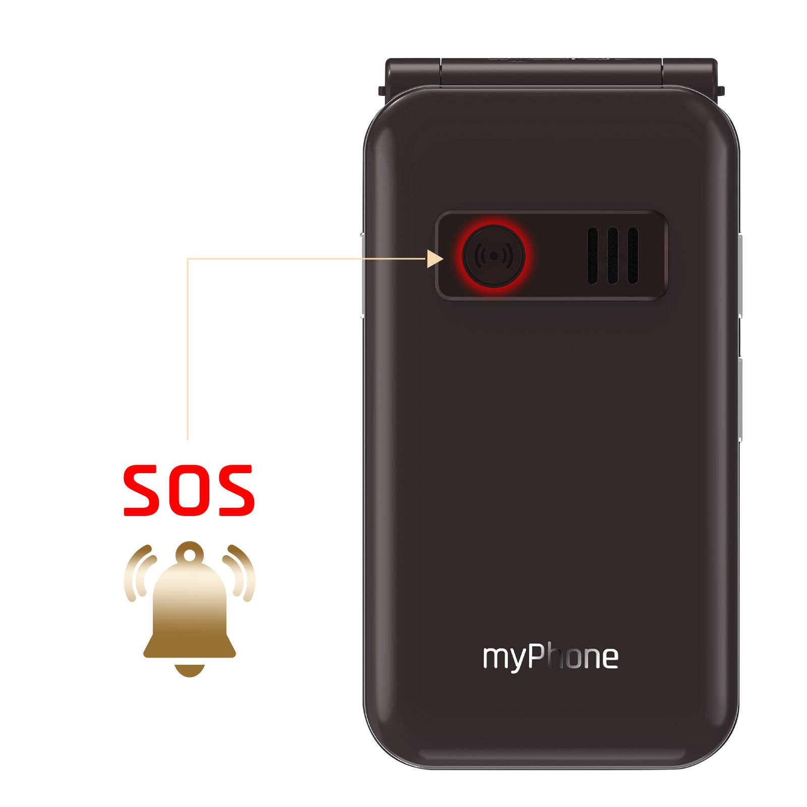 Téléphone Clapet Senior Double écran Autonomie 7 jours Socle de charge-3