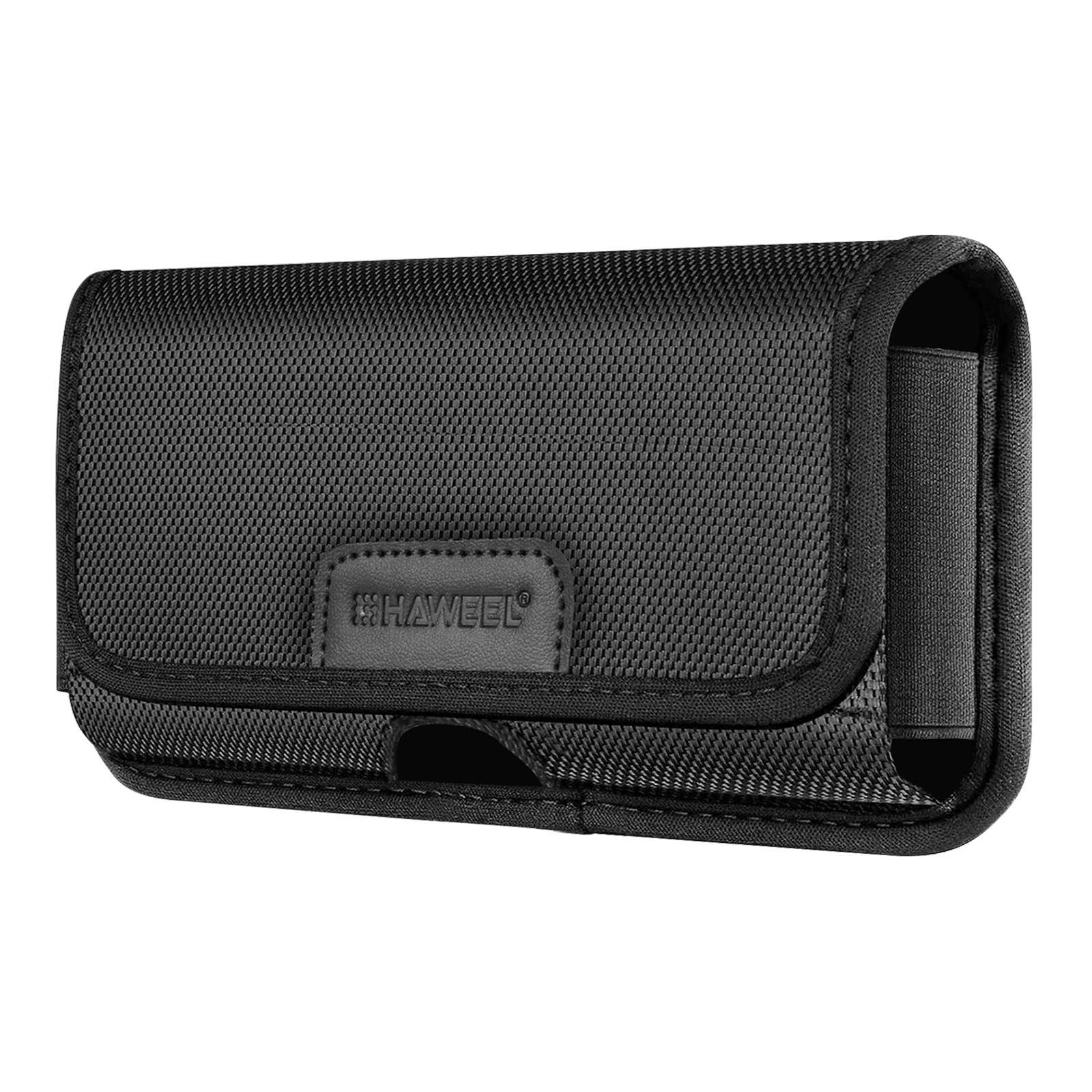 Étui Ceinture Horizontal pour Smartphone 6,8 pouces Nylon Double Fixation-0
