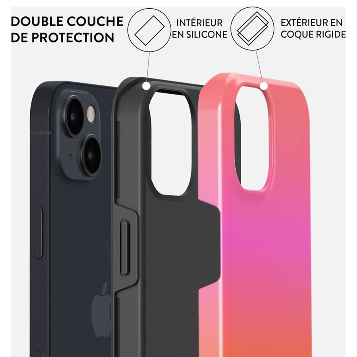 Coque pour iPhone 15 Plus MagSafe Tough Antichocs Modèle Sunset Club-2