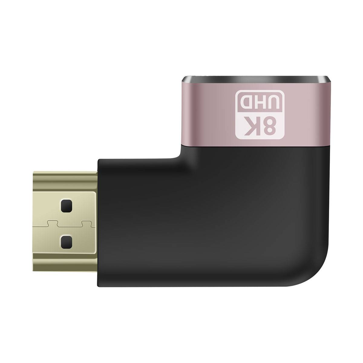 Adaptateur Vidéo 8K UHD HDMI Femelle vers HDMI Mâle Coudé à Gauche-4