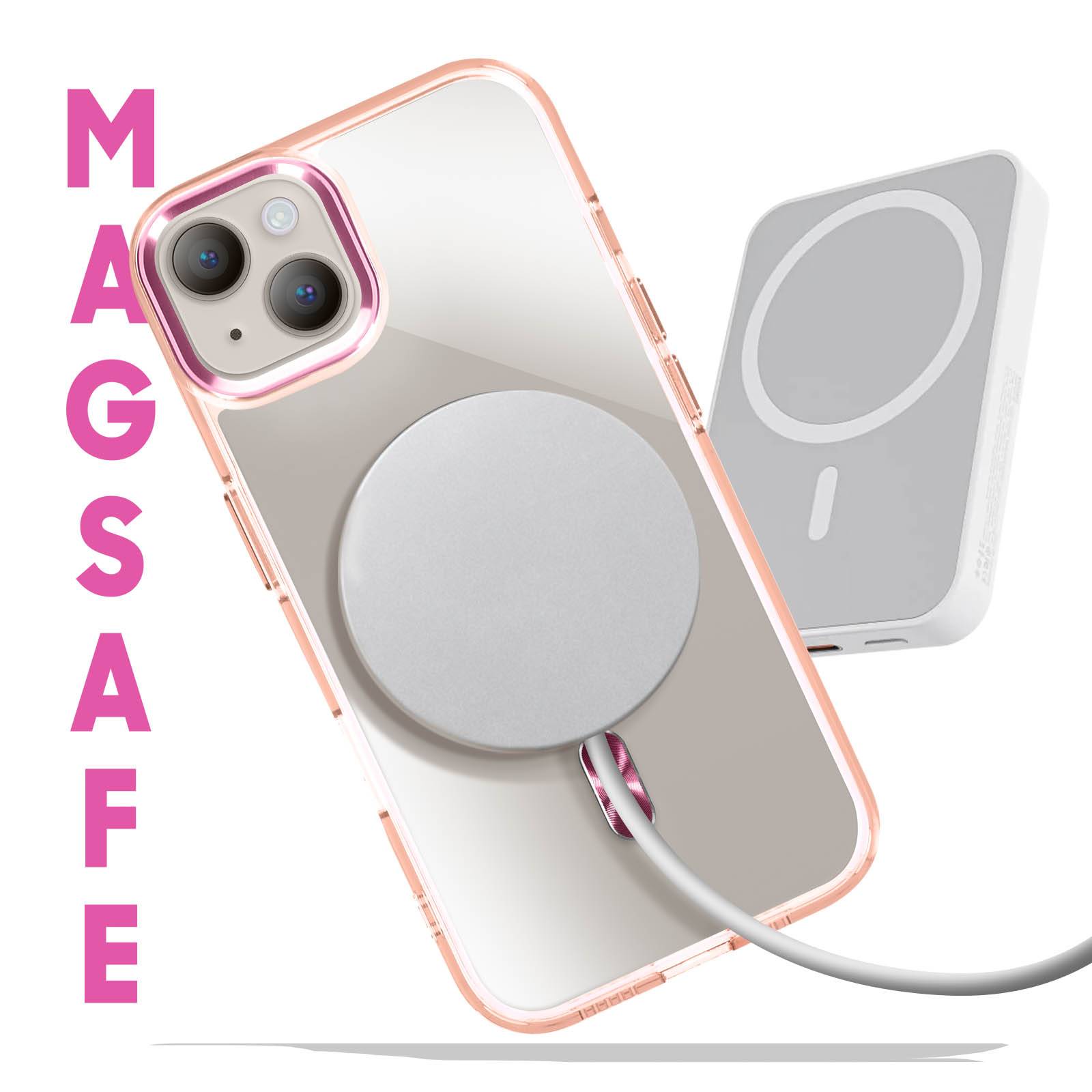 Coque MagSafe pour iPhone 15 Plus et 14 Plus Dos Cristal Color-2