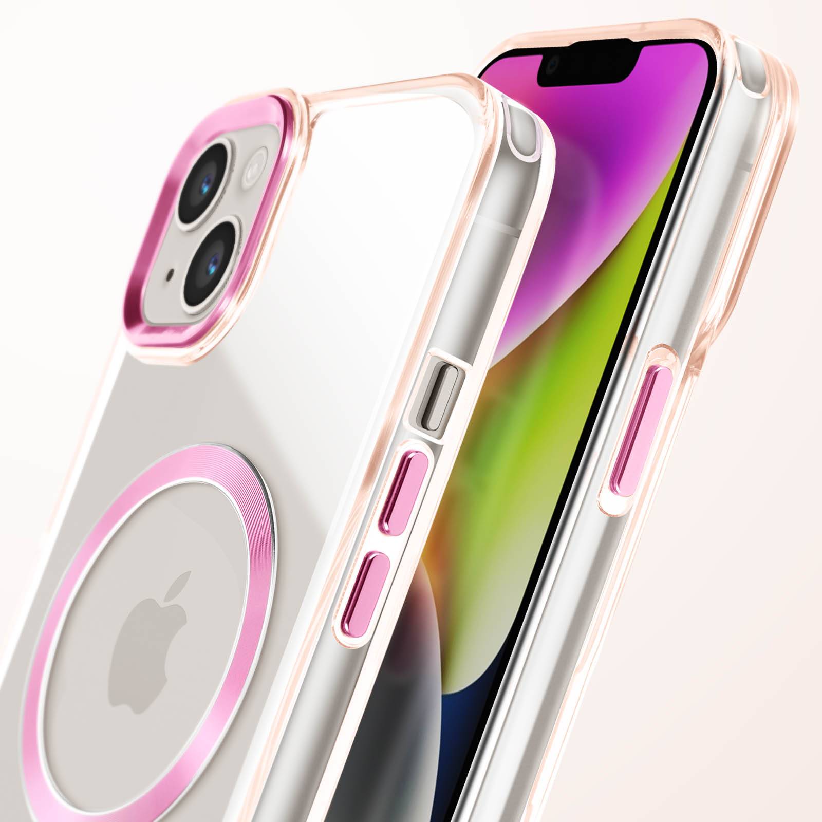 Coque MagSafe pour iPhone 15 Plus et 14 Plus Dos Cristal Color-3