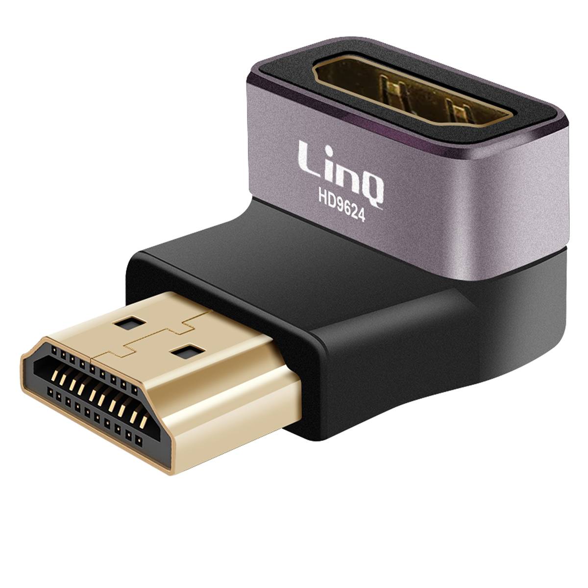 Adaptateur Vidéo HDMI Mâle vers Femelle 8K UHD Coudé Vertical Bas-0