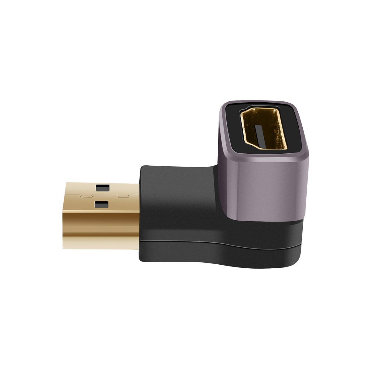 Adaptateur Vidéo HDMI Mâle vers Femelle 8K UHD Coudé Vertical Bas-4