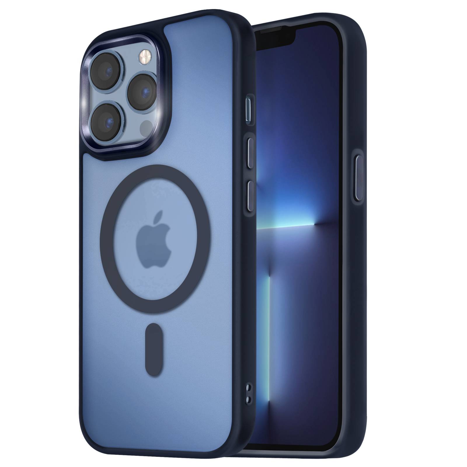 Coque MagSafe pour iPhone 13 Pro Max Dos Mat Givré Contour-0