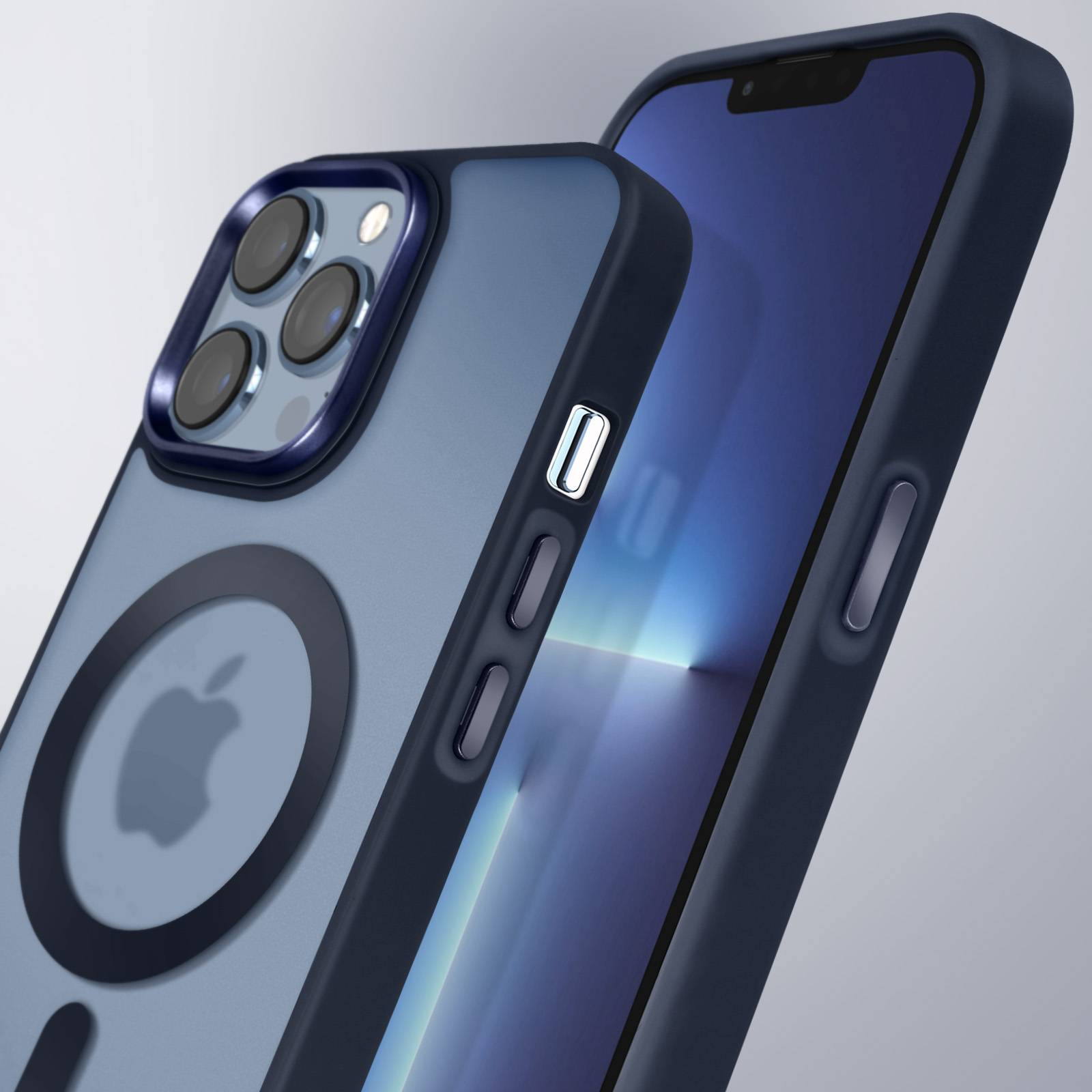 Coque MagSafe pour iPhone 13 Pro Max Dos Mat Givré Contour-3