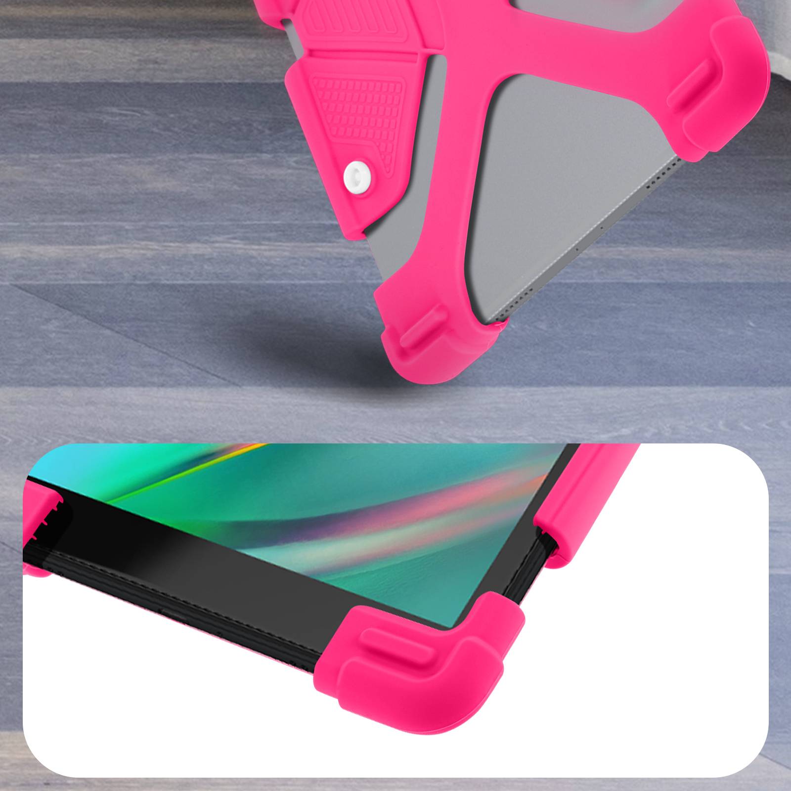 Coque pour Tablette 7.9 à 9 pouces Universel Bumper Silicone Gel Mode Support-2