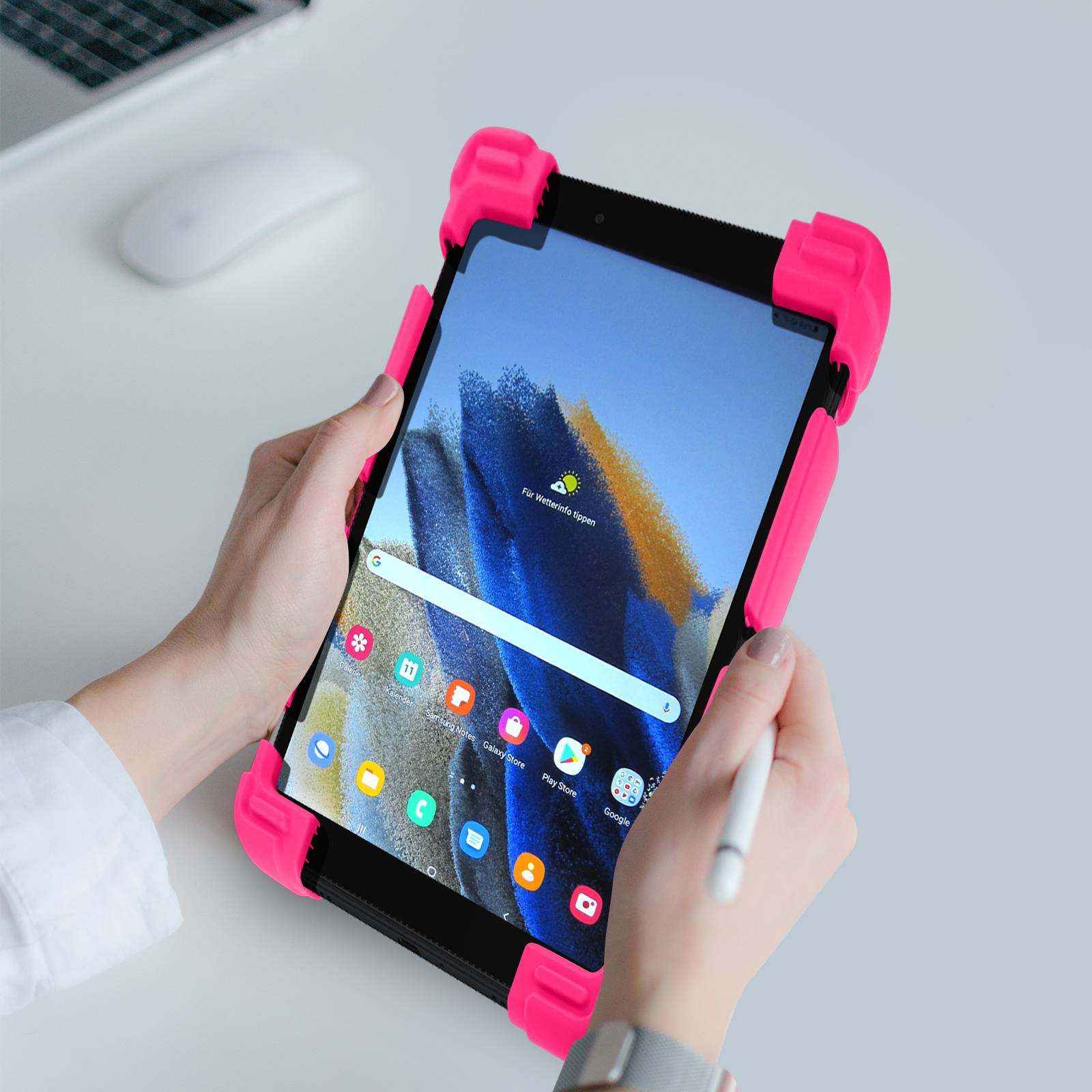 Coque pour Tablette 7.9 à 9 pouces Universel Bumper Silicone Gel Mode Support-4