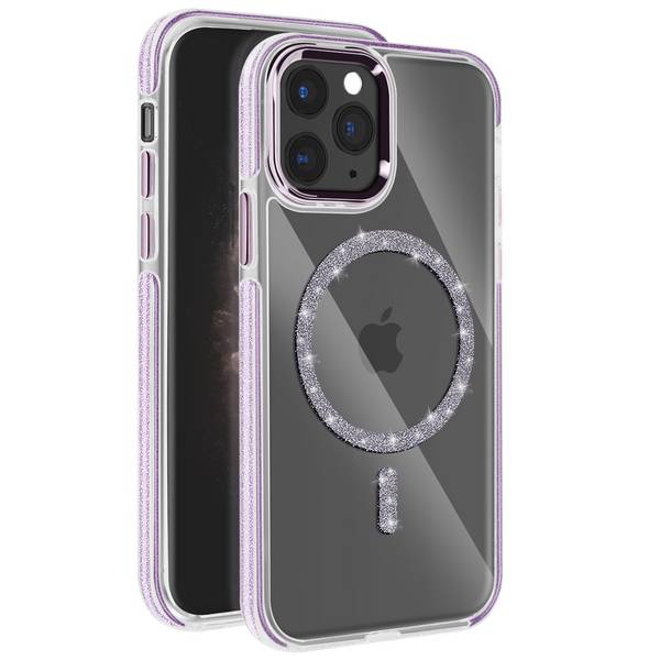 Coque MagSafe pour iPhone 11 Pro Max Silicone Pailleté