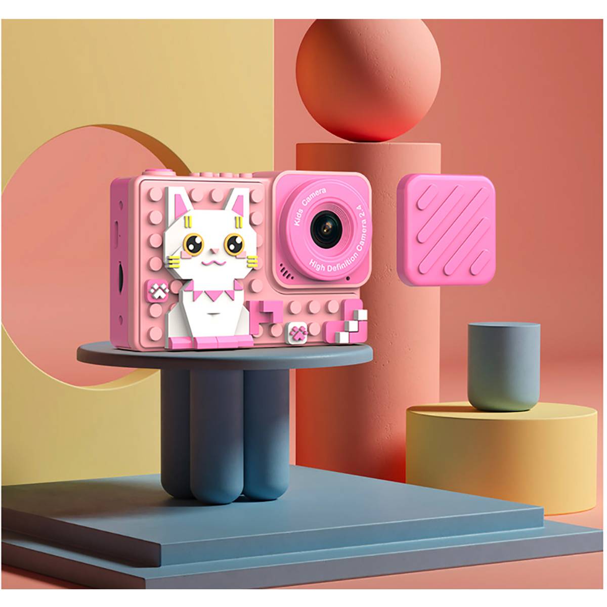 Appareil Photo Numérique Pixel Chat pour Enfant 18MP avec Mini-Jeux et Filtres-2