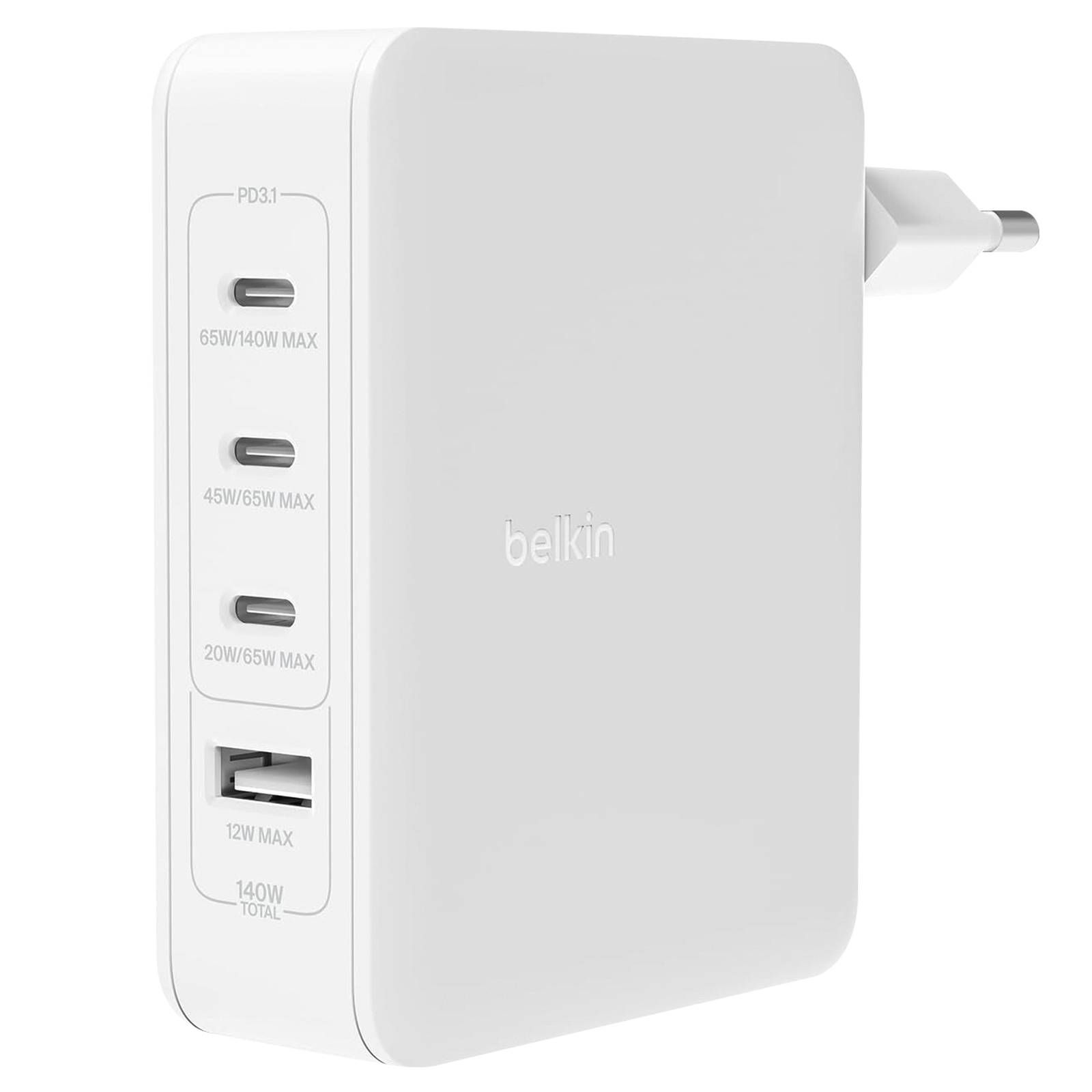 Chargeur Secteur 3x USB C et USB 140W GaN Ultra rapide Format Compact-0