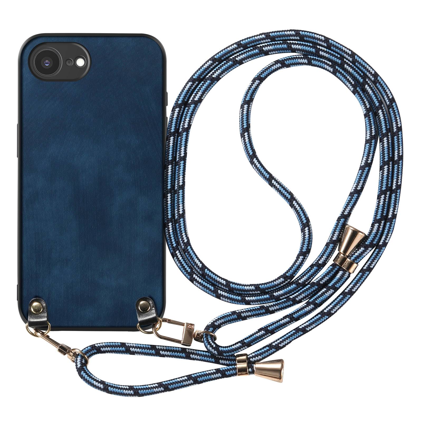 Coque pour iPhone 17e Effet Cuir Vintage avec Cordon Réglable-0