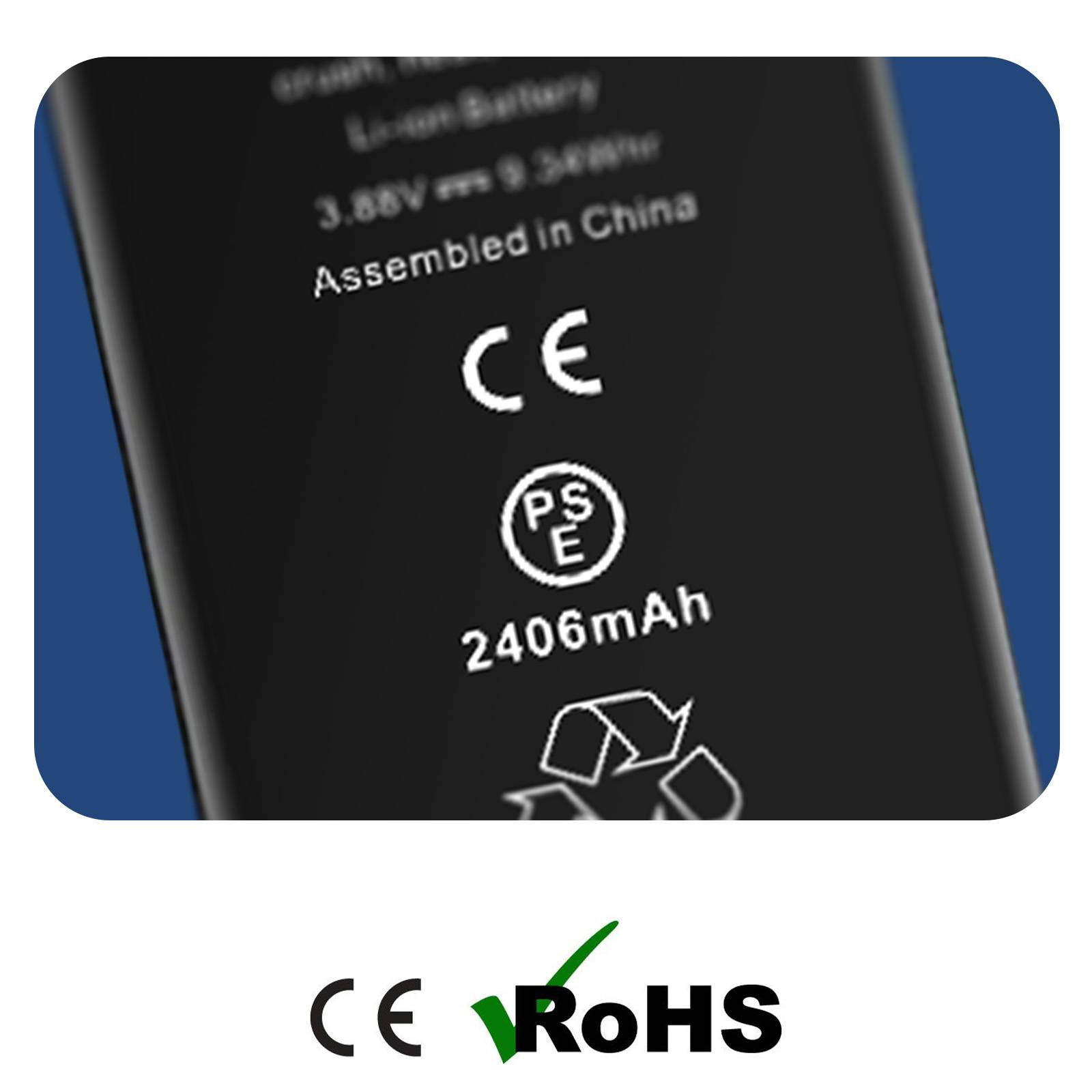 Batterie Sans BMS pour iPhone 13 Mini Capacité 2406mAh-3