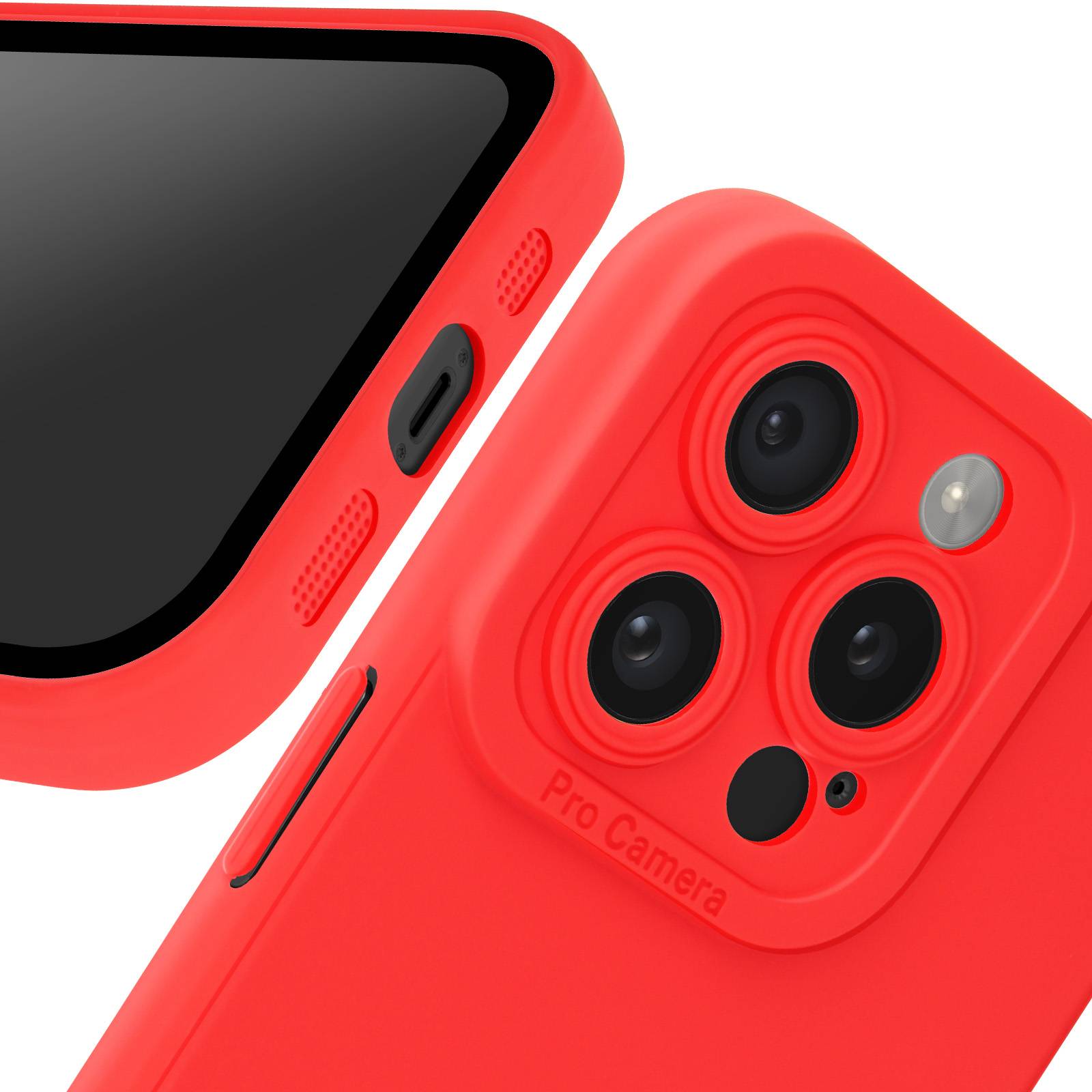 Coque pour iPhone 15 Pro Silicone Mat Protection Caméra-4