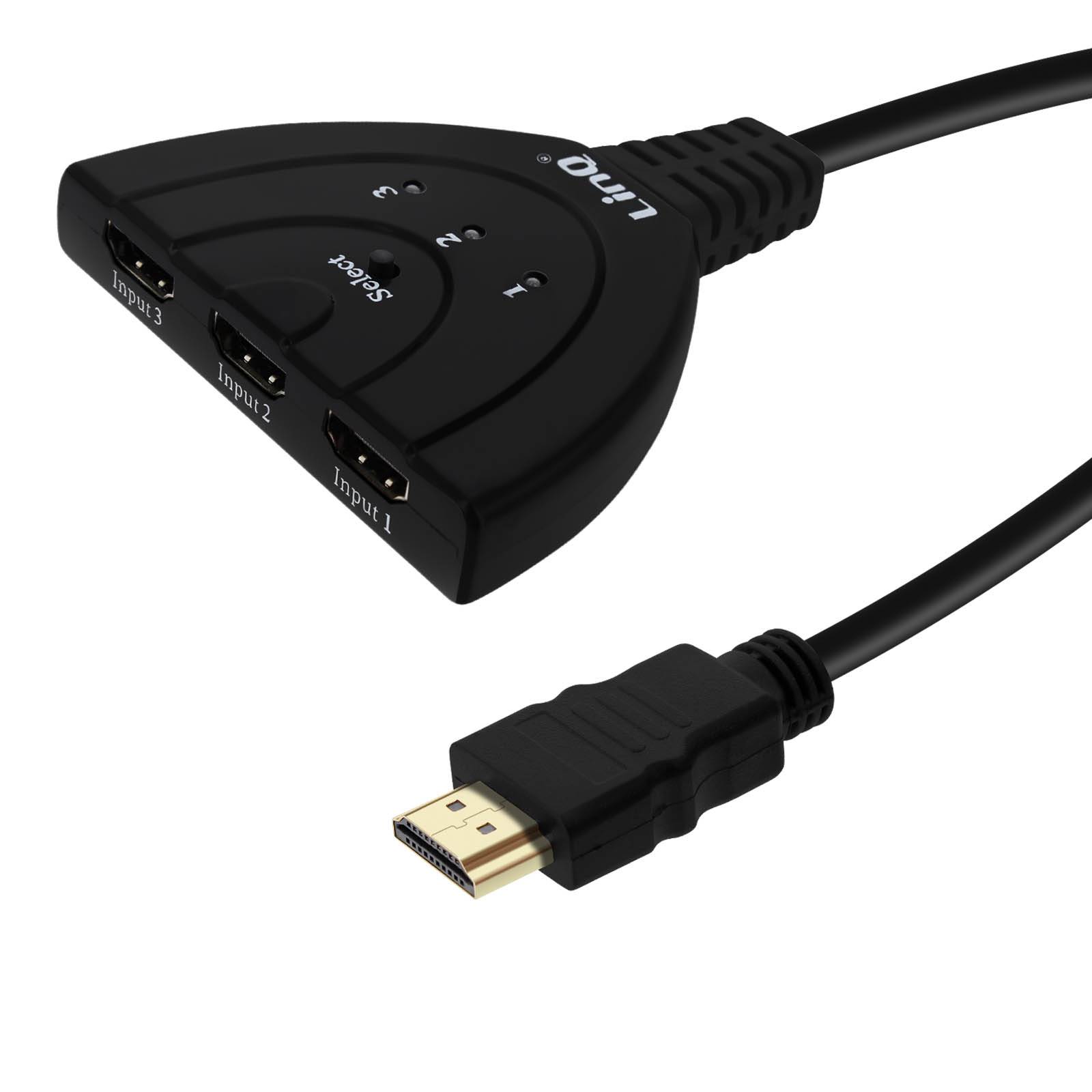 Adaptateur multiports HDMI Mâle vers 3x ports HDMI Femelle Full HD-1