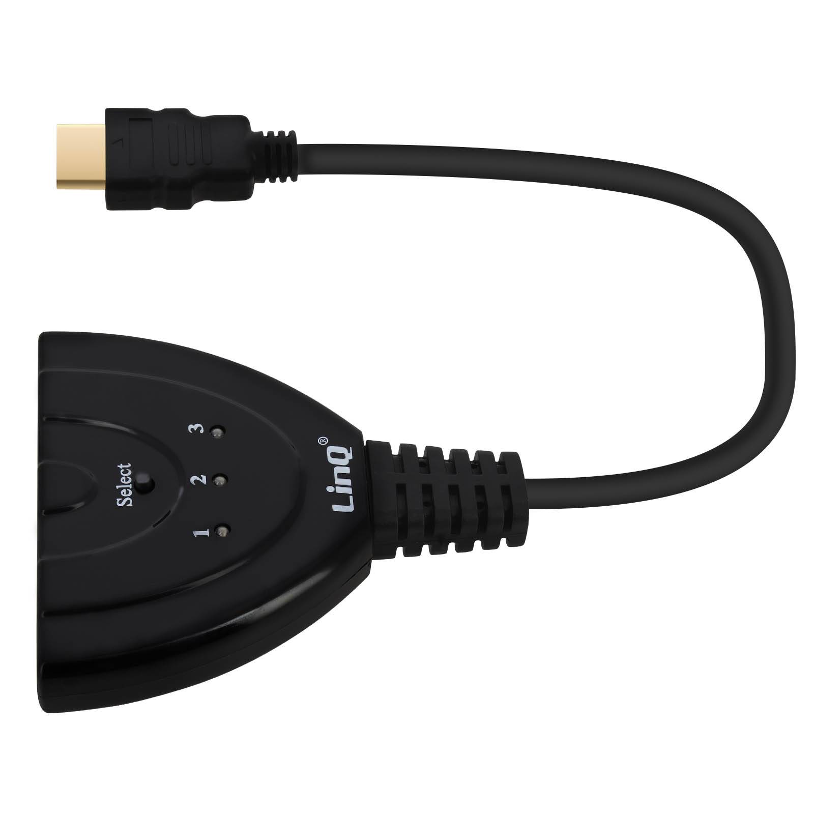 Adaptateur multiports HDMI Mâle vers 3x ports HDMI Femelle Full HD-4