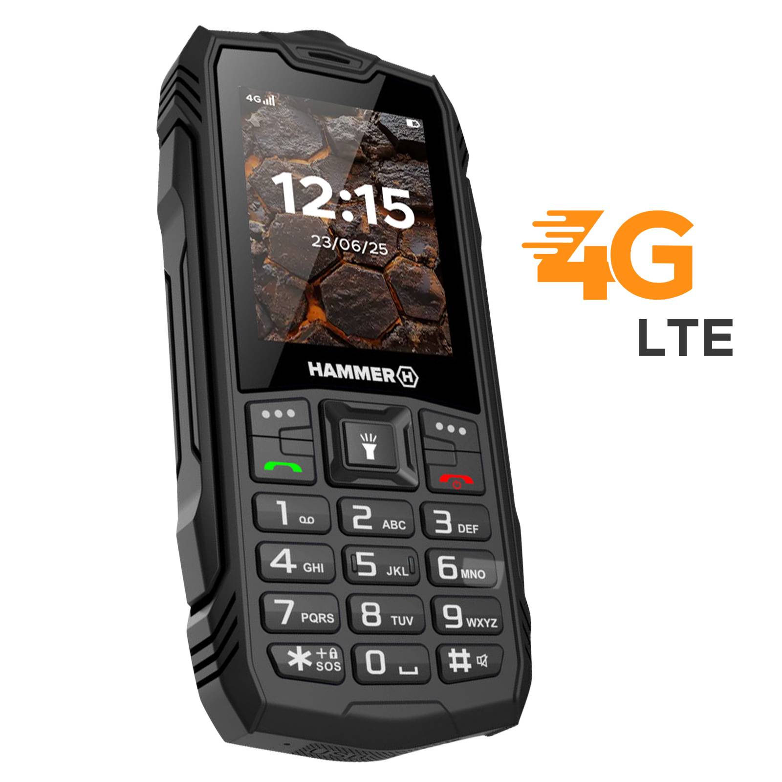 Téléphone incassable à touches Batterie 3000mAh Étanche IP68 SOS-2