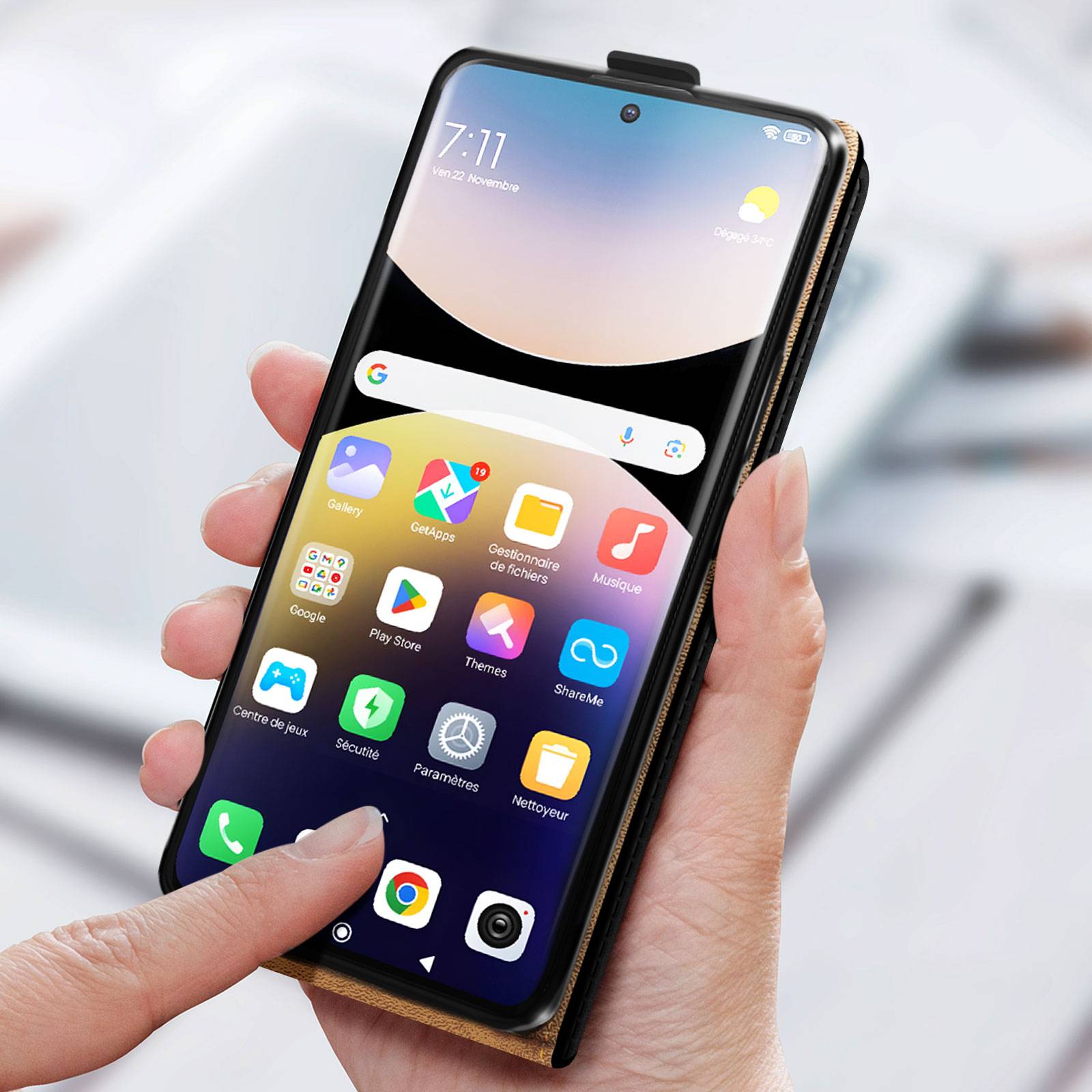 Étui Clapet Vertical pour Redmi Note 14 Pro et 14 Pro Plus Porte-carte-4