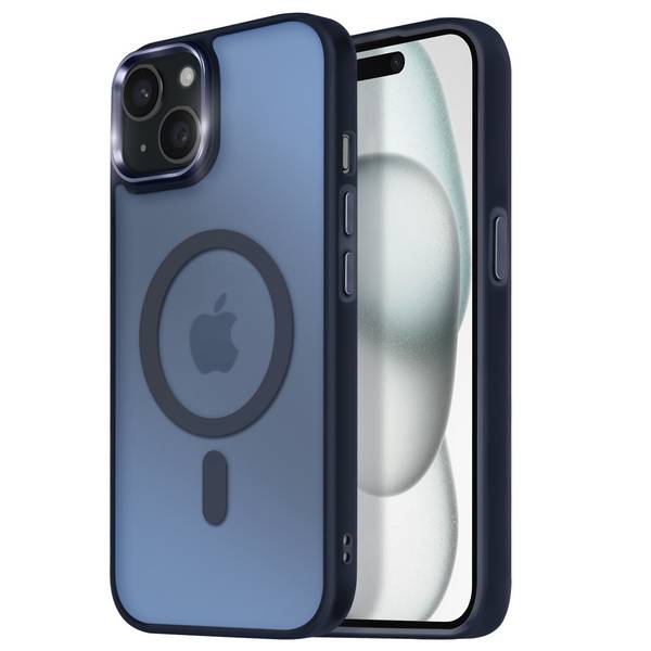 Coque MagSafe pour iPhone 15 Plus et 14 Plus Dos Mat Givré Contour