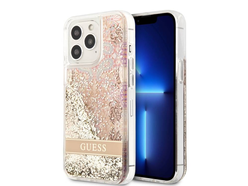 Coque pour Apple iPhone 14 Pro Flowers à paillettes flottantes-0