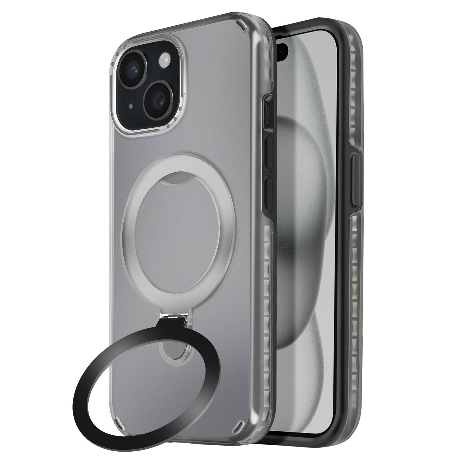 Coque MagSafe pour iPhone 15 Plus et 14 Plus Antichoc Support Pliable-0