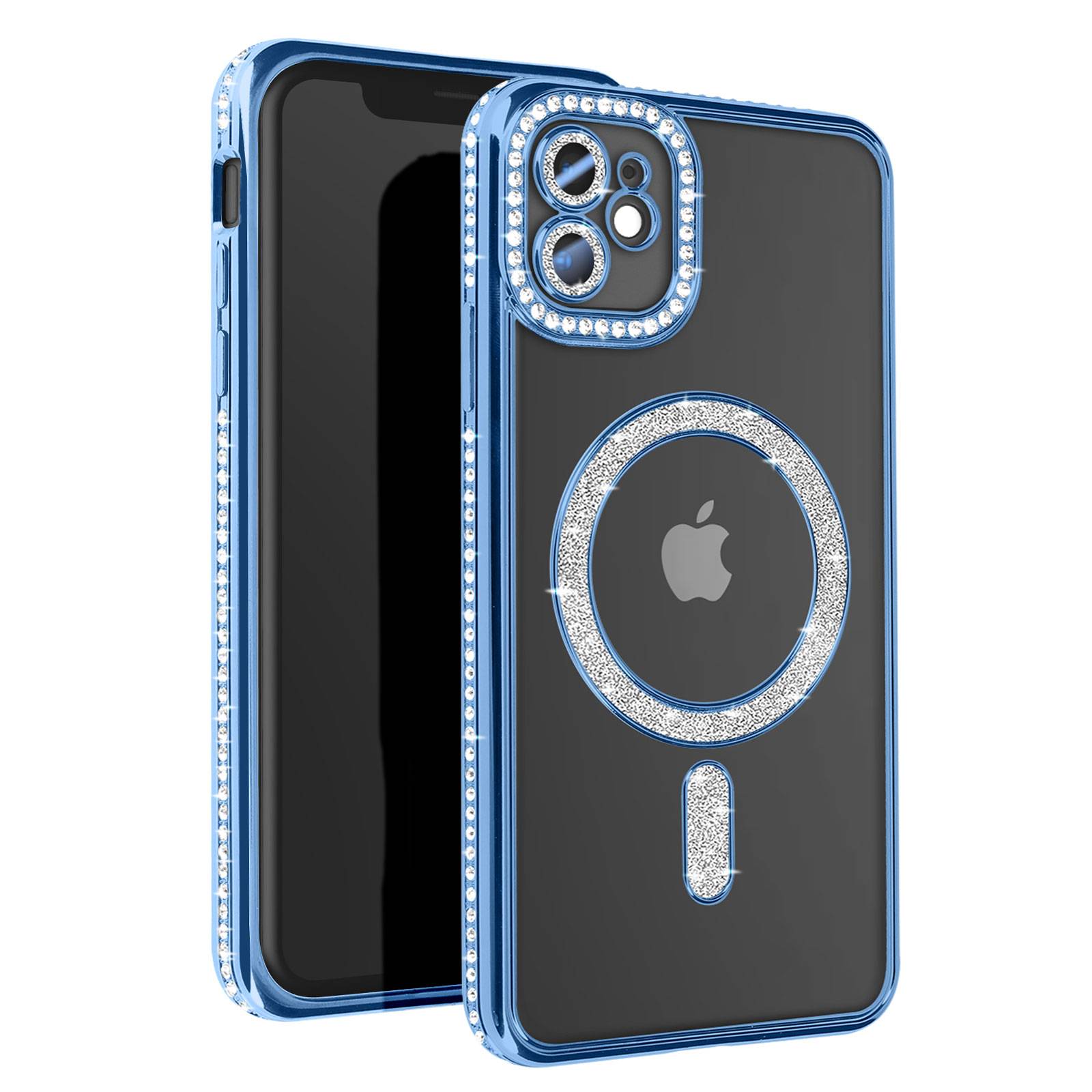 Coque Diamant pour iPhone 11 Protection MagSafe Contour Strass-0