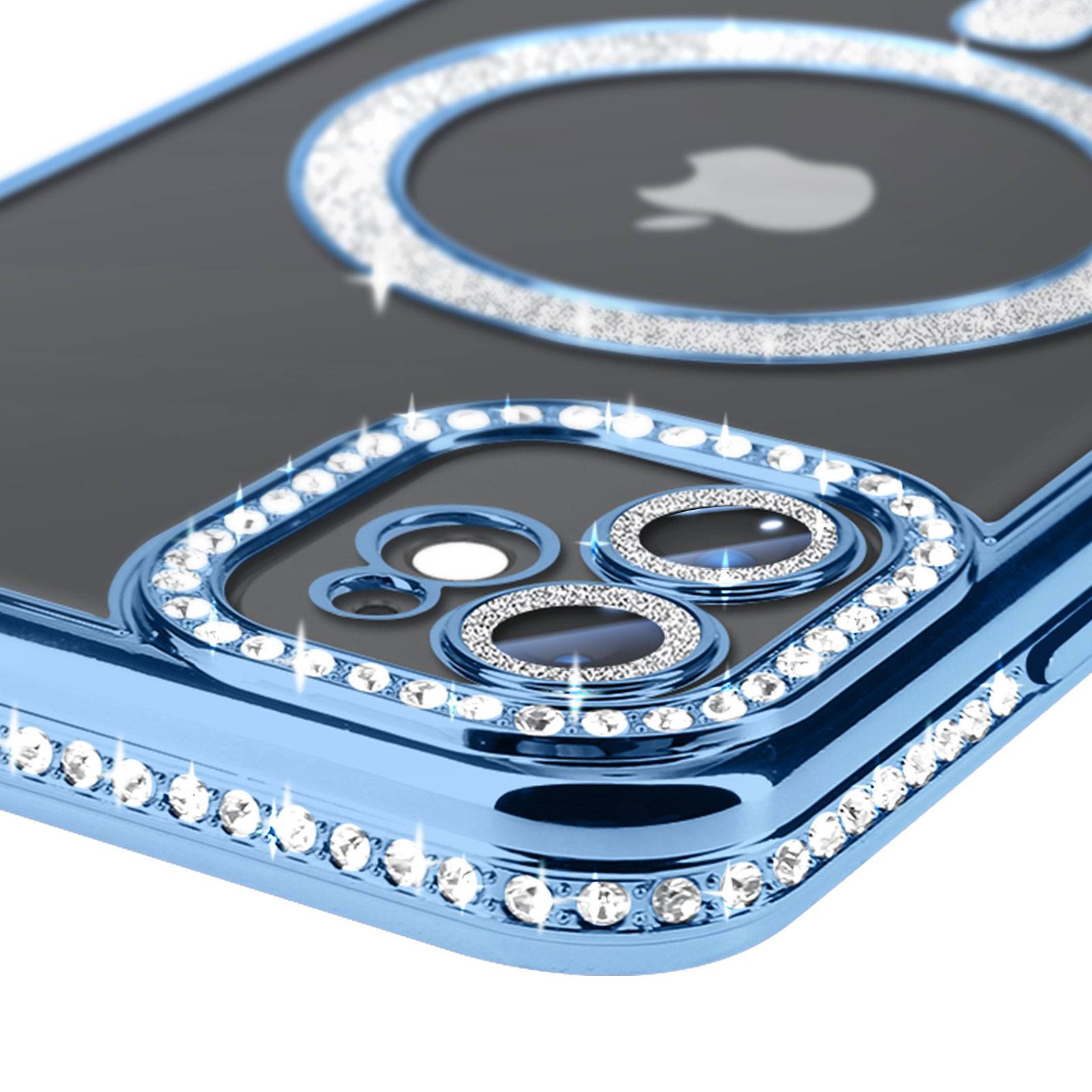 Coque Diamant pour iPhone 11 Protection MagSafe Contour Strass-2