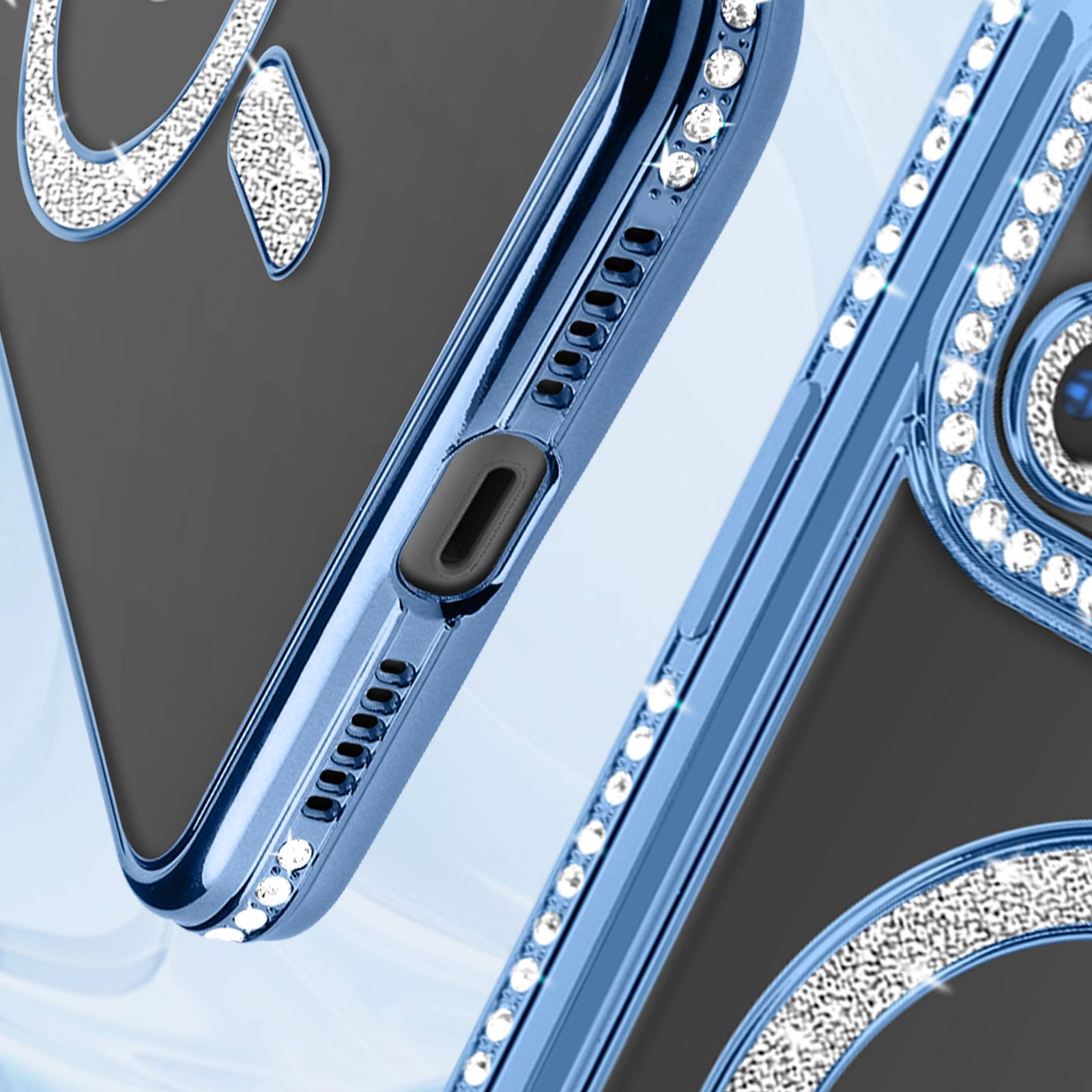Coque Diamant pour iPhone 11 Protection MagSafe Contour Strass-3