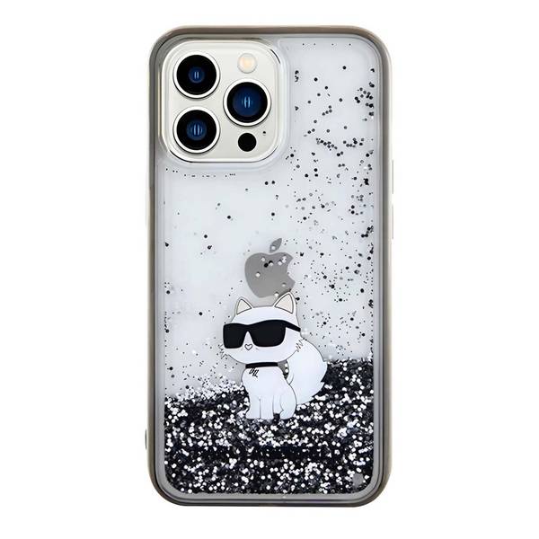 Coque pour iPhone 13 Pro Choupette Pailleté Scintillant Chic