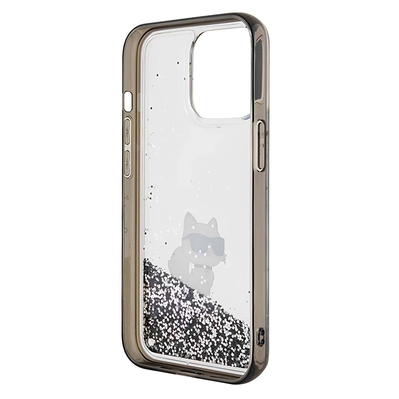 Coque pour iPhone 13 Pro Choupette Pailleté Scintillant Chic-1