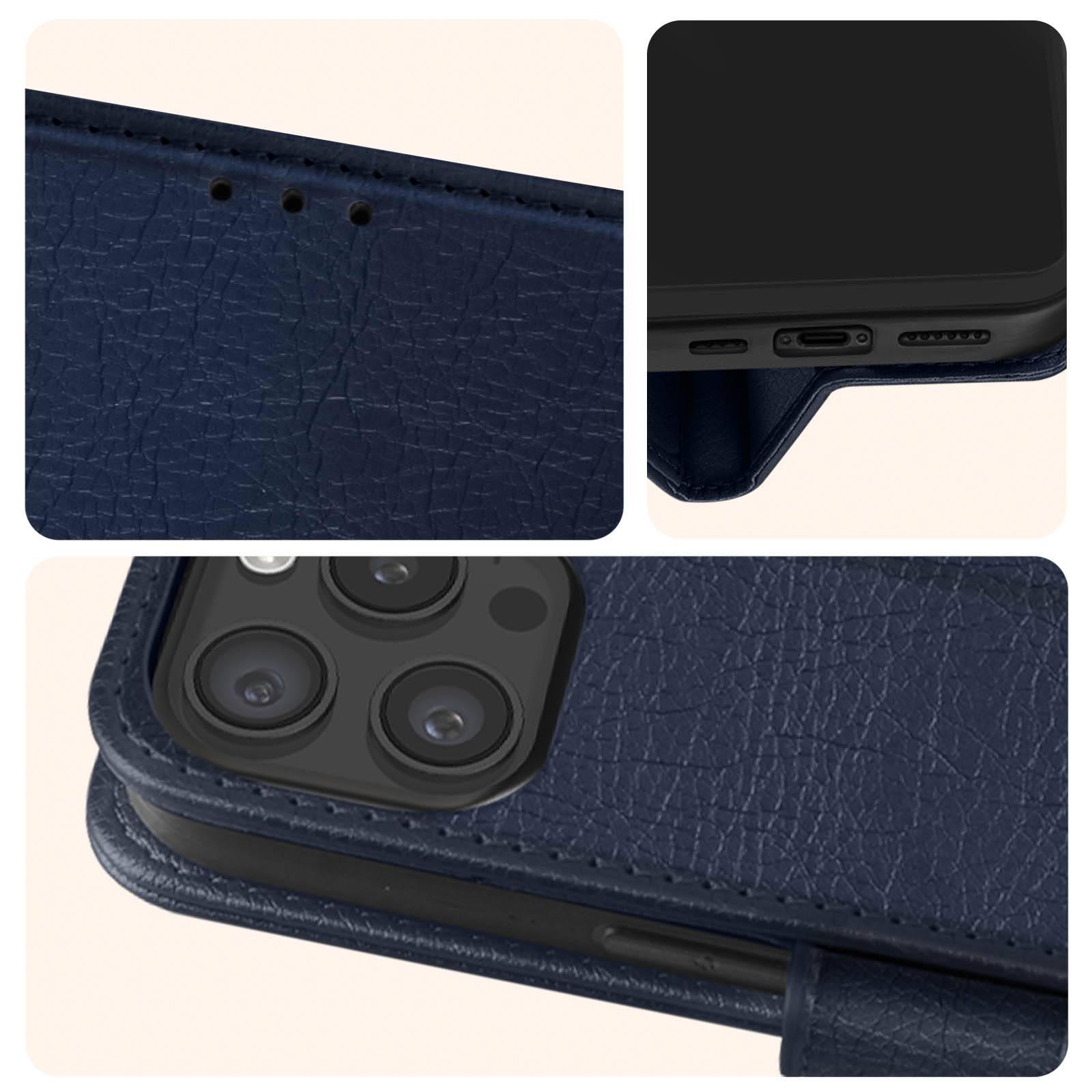 Étui pour iPhone 15 Pro Clapet Portefeuille Fonction Support Vidéo-3