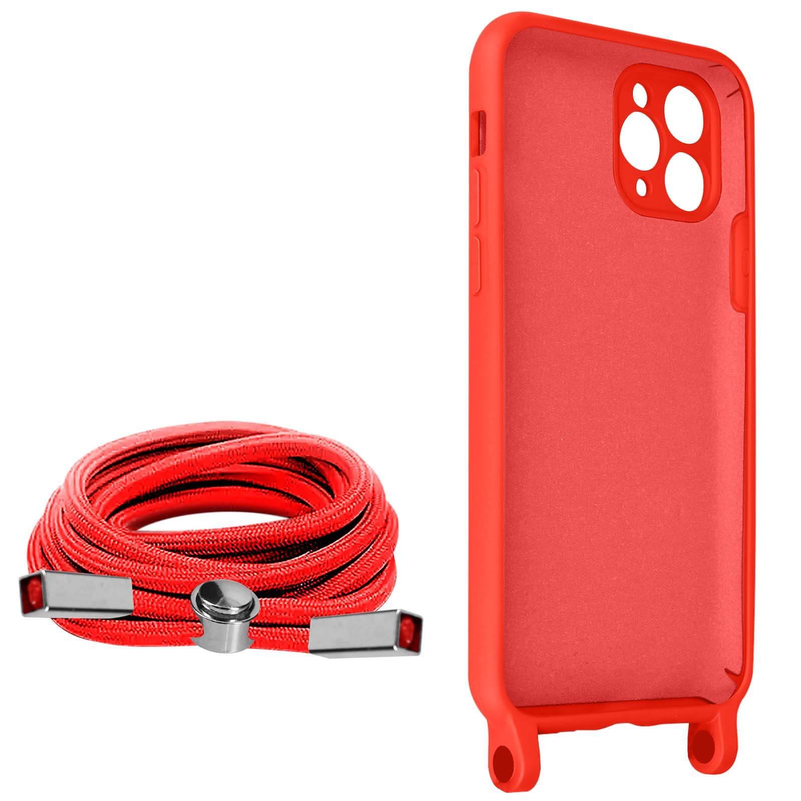 Coque Cordon pour iPhone 11 Pro Max Semi-rigide Lanière Tour du Cou 80cm-1