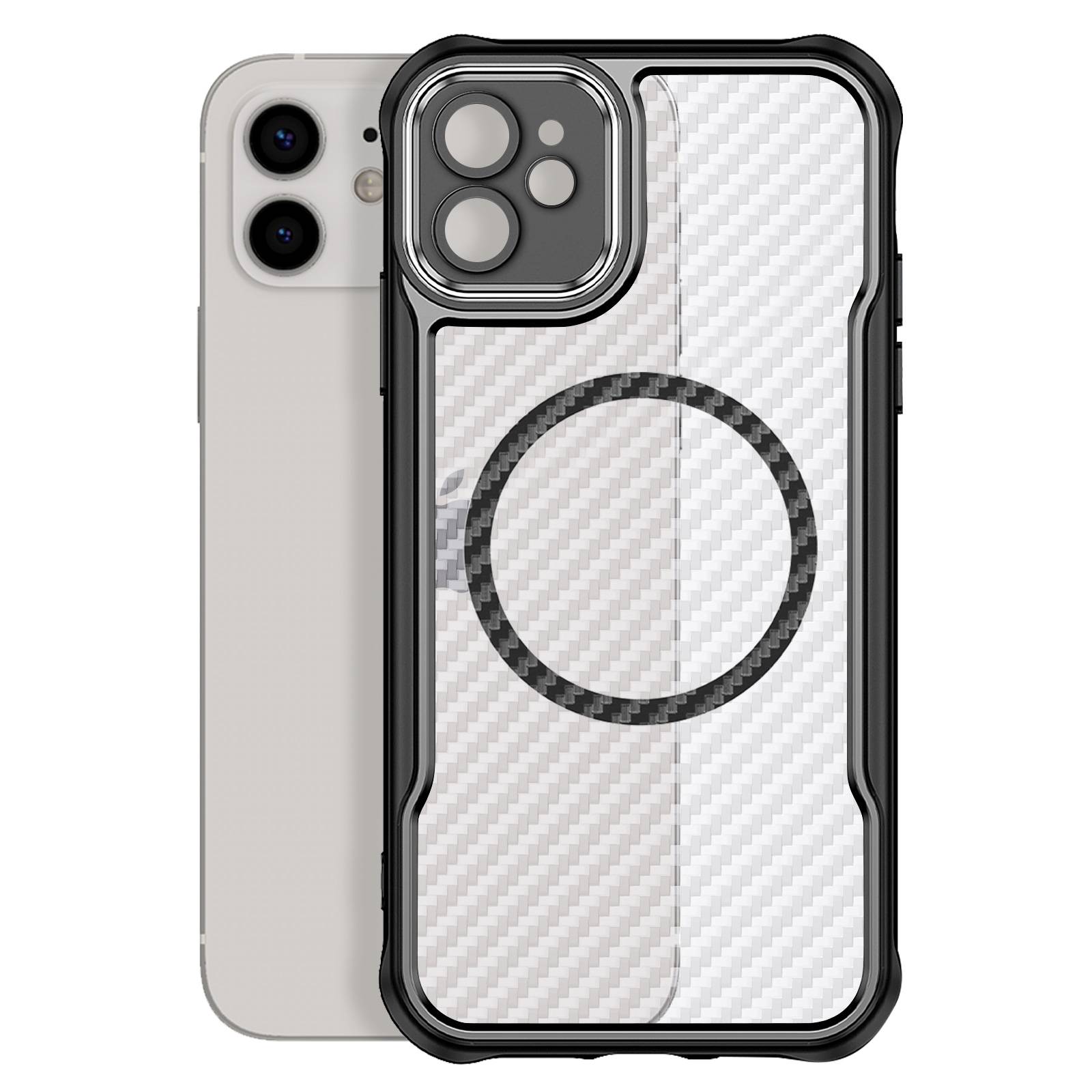 Coque pour iPhone 11 MagSafe Dos Carbone Antichoc Renforcé-4