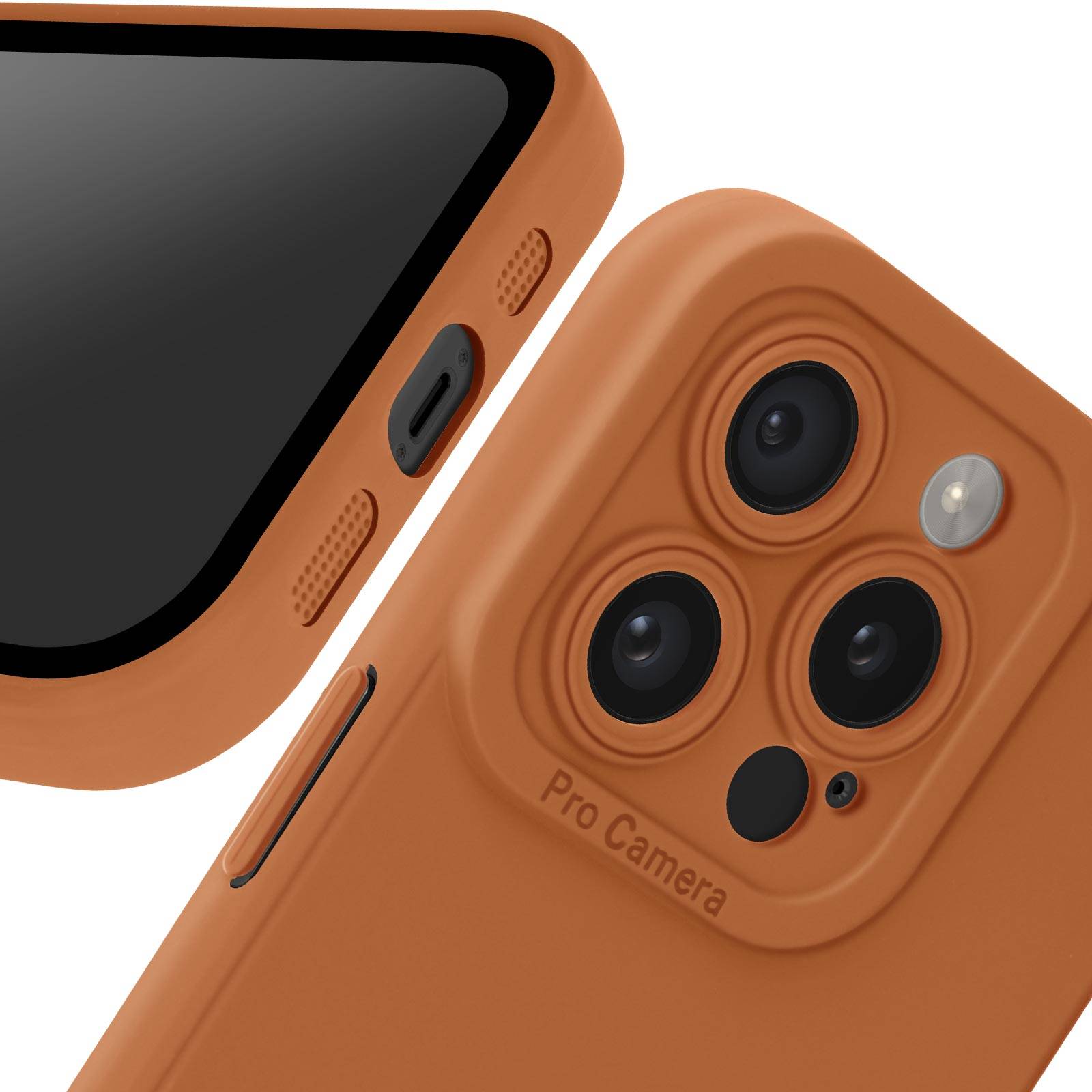 Coque pour iPhone 15 Pro Silicone Mat Protection Caméra-4
