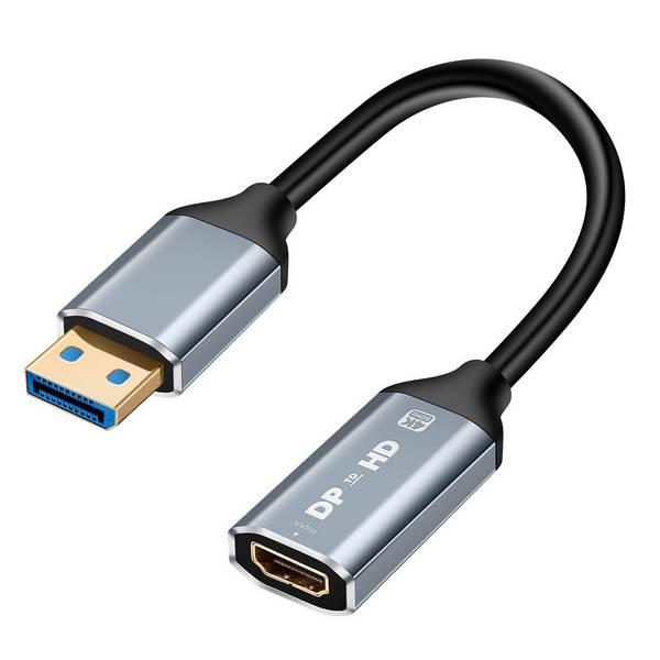 Adaptateur DisplayPort Mâle vers HDMI Femelle 4K 60Hz avec Mini Câble