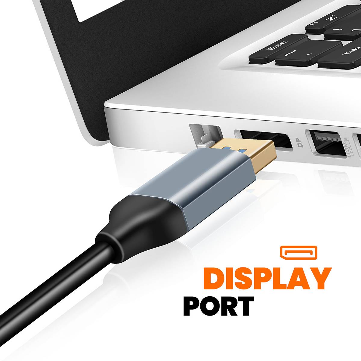 Adaptateur DisplayPort Mâle vers HDMI Femelle 4K 60Hz avec Mini Câble-3
