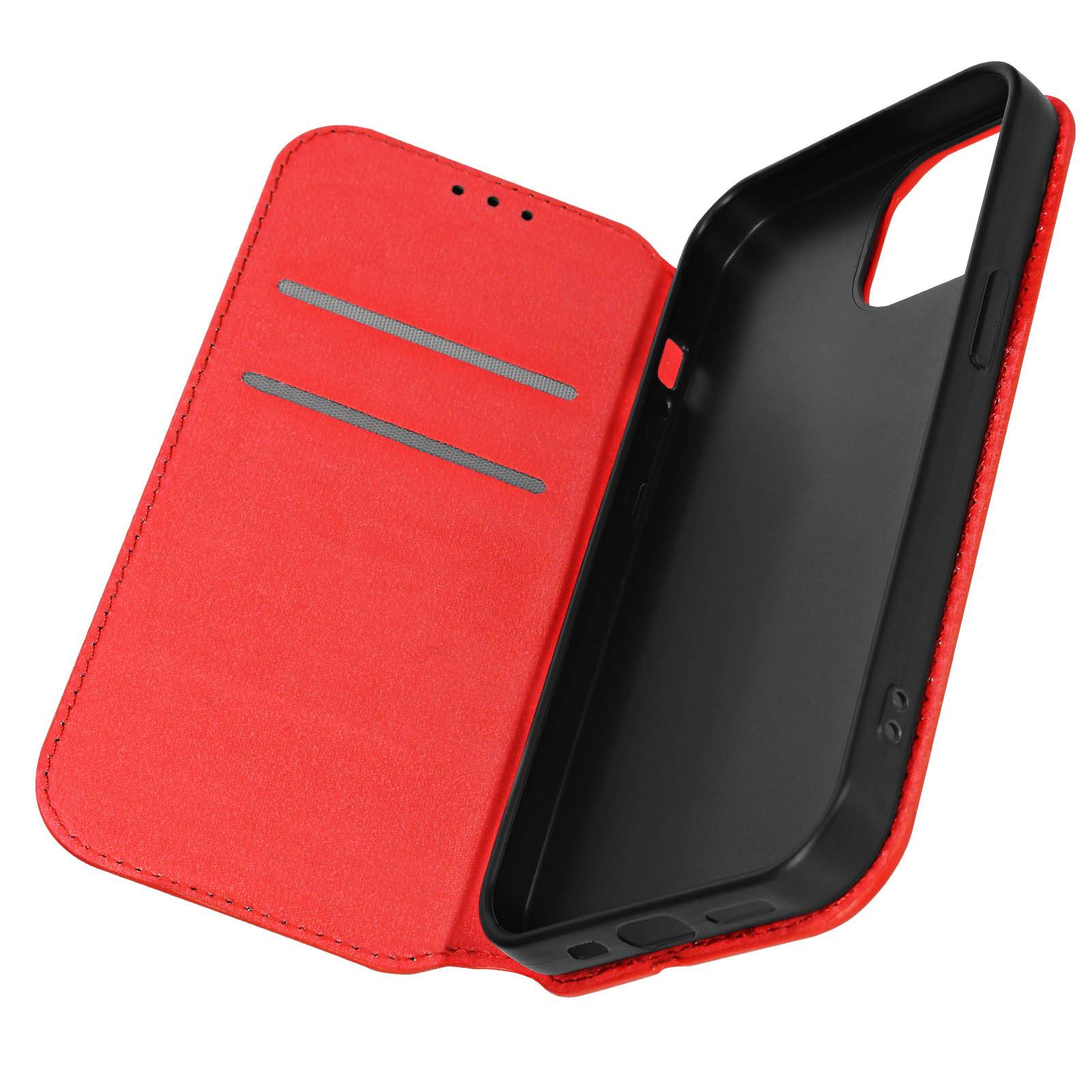 Étui pour iPhone 15 Plus Porte-carte Support Vidéo Clapet Magnétique-0